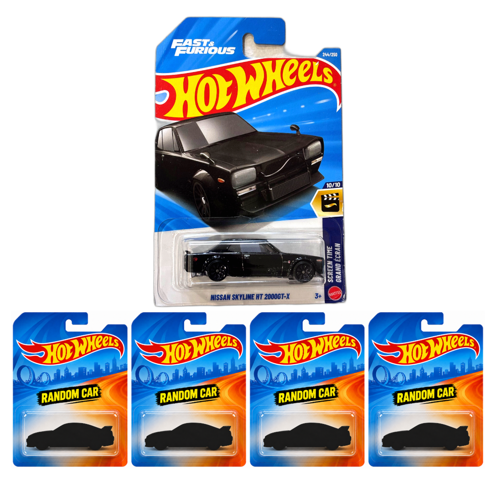 Hot Wheels Nissan Skyline HT 2000GT-X TH + 4 Random Fantasy Cars