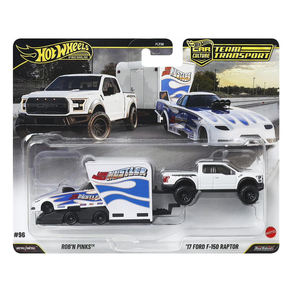 Hot Wheels Car Culture '17 Ford F-150 Raptor & ROB'N PINKS Team Transport