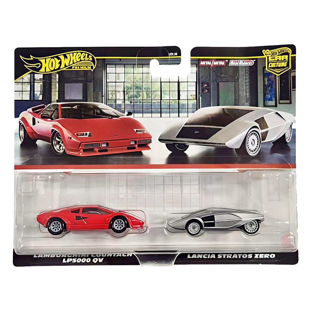 [IMPORTED] Hot Wheels Premium Car Culture 2-Pack: Lamborghini Countach LP5000 QV & Lancia Stratos Zero