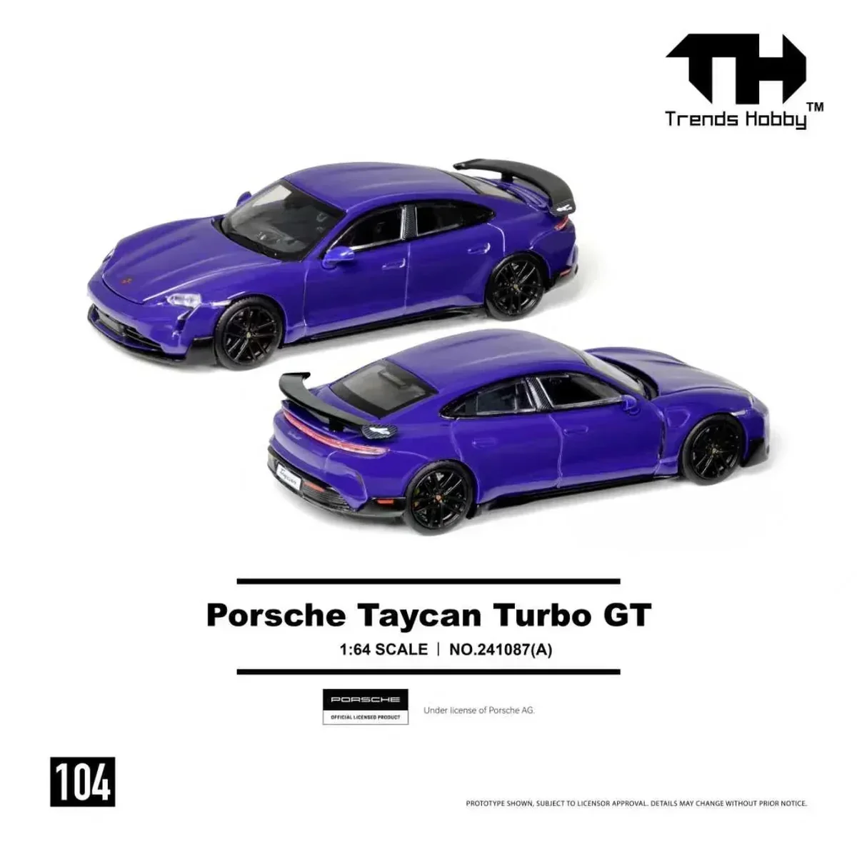 Trends Hobby 1:64 Porsche Taycan Turbo GT Blue (No. 241087-A)