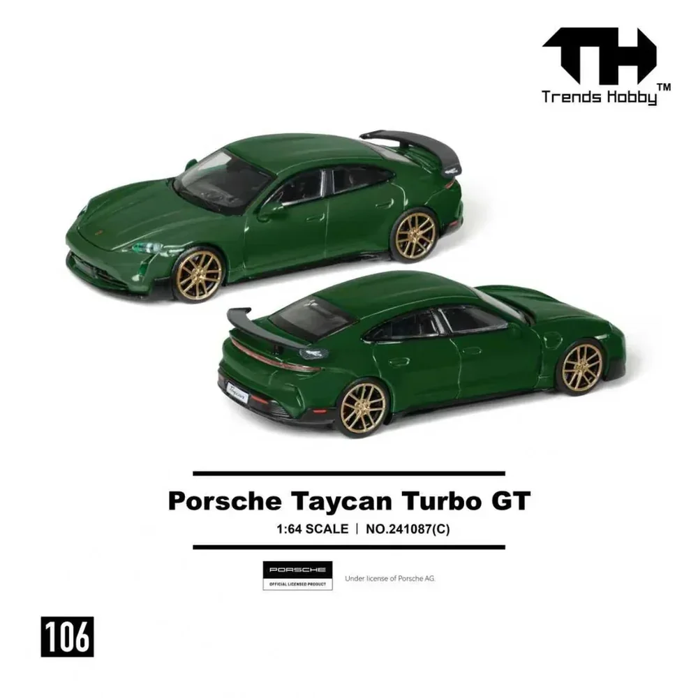 Trends Hobby 1:64 Porsche Taycan Turbo GT Green (No. 241087-C)
