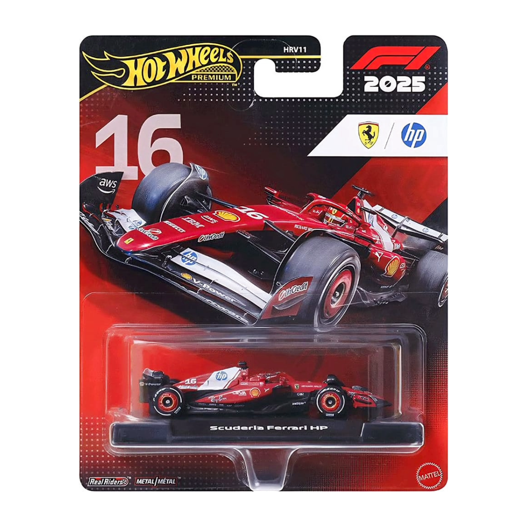 Hot Wheels Premium 2025 Formula 1 Scuderia Ferrari #16 Charles Leclerc 1:64 Scale Die-Cast + Pick Any 2 Cars