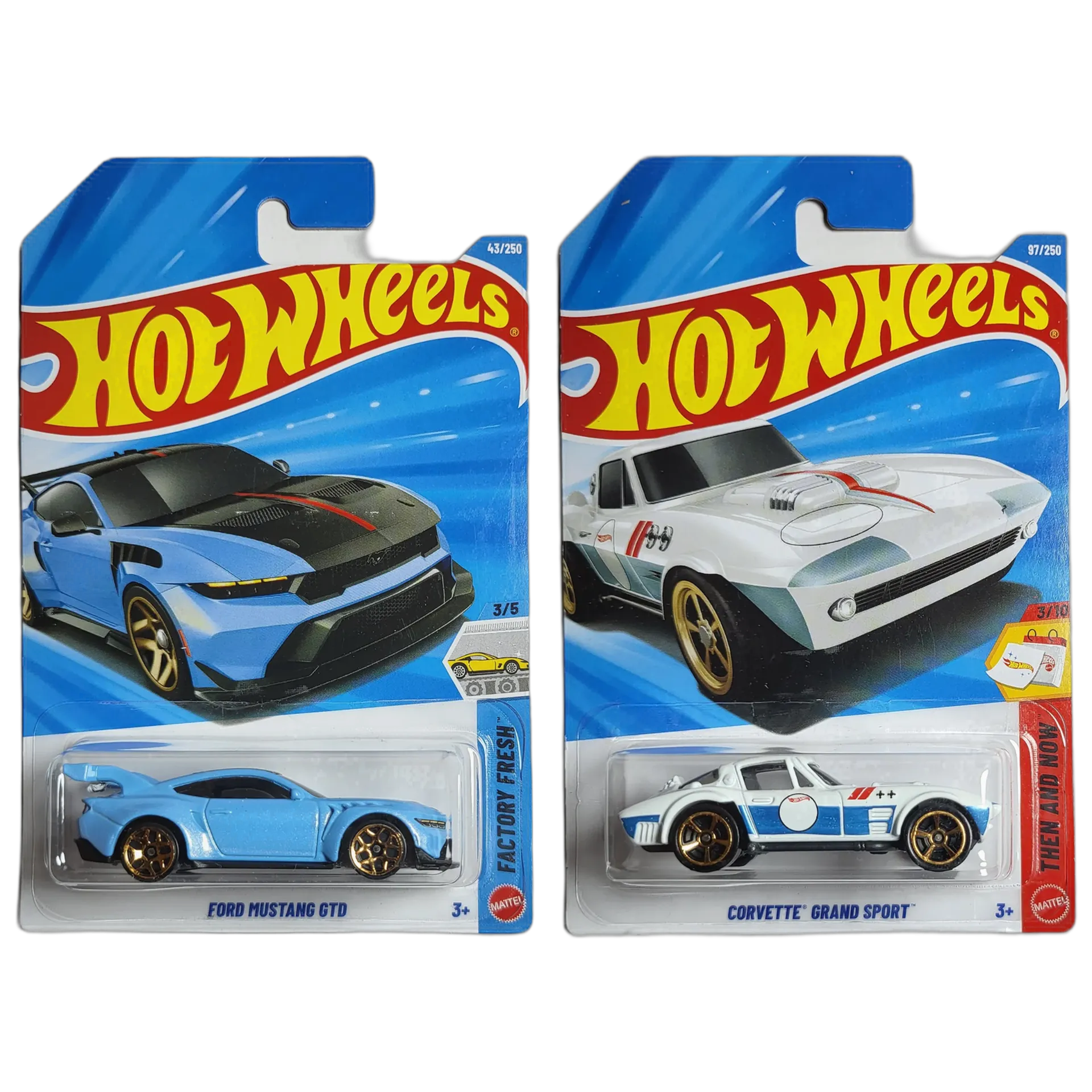 Hot Wheels Ford Mustang GTD & Corvette Grand Sport