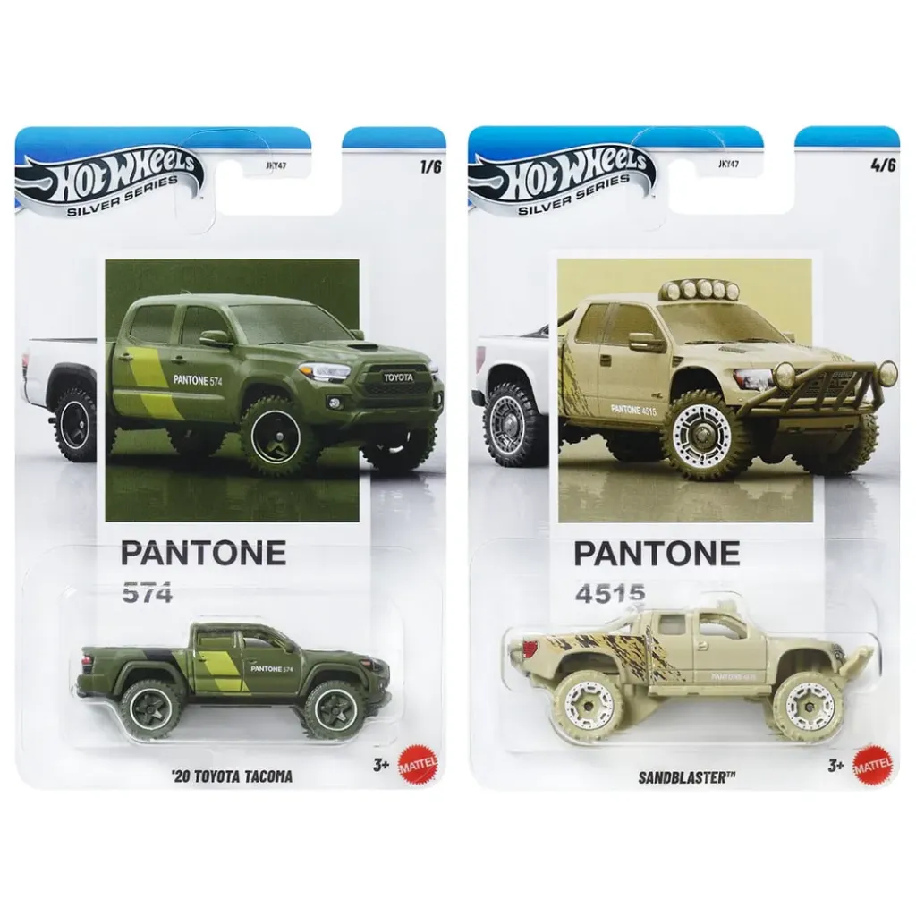 Hot Wheels Silver Series PANTONE MIX 2 - 20 Toyota Tacoma & Sandblaster