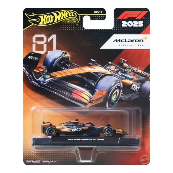 McLaren Formula 1 Team - 2025 #81 Oscar Piastri - Hot Wheels Premium F1 + Hot Wheels Mainline Combo