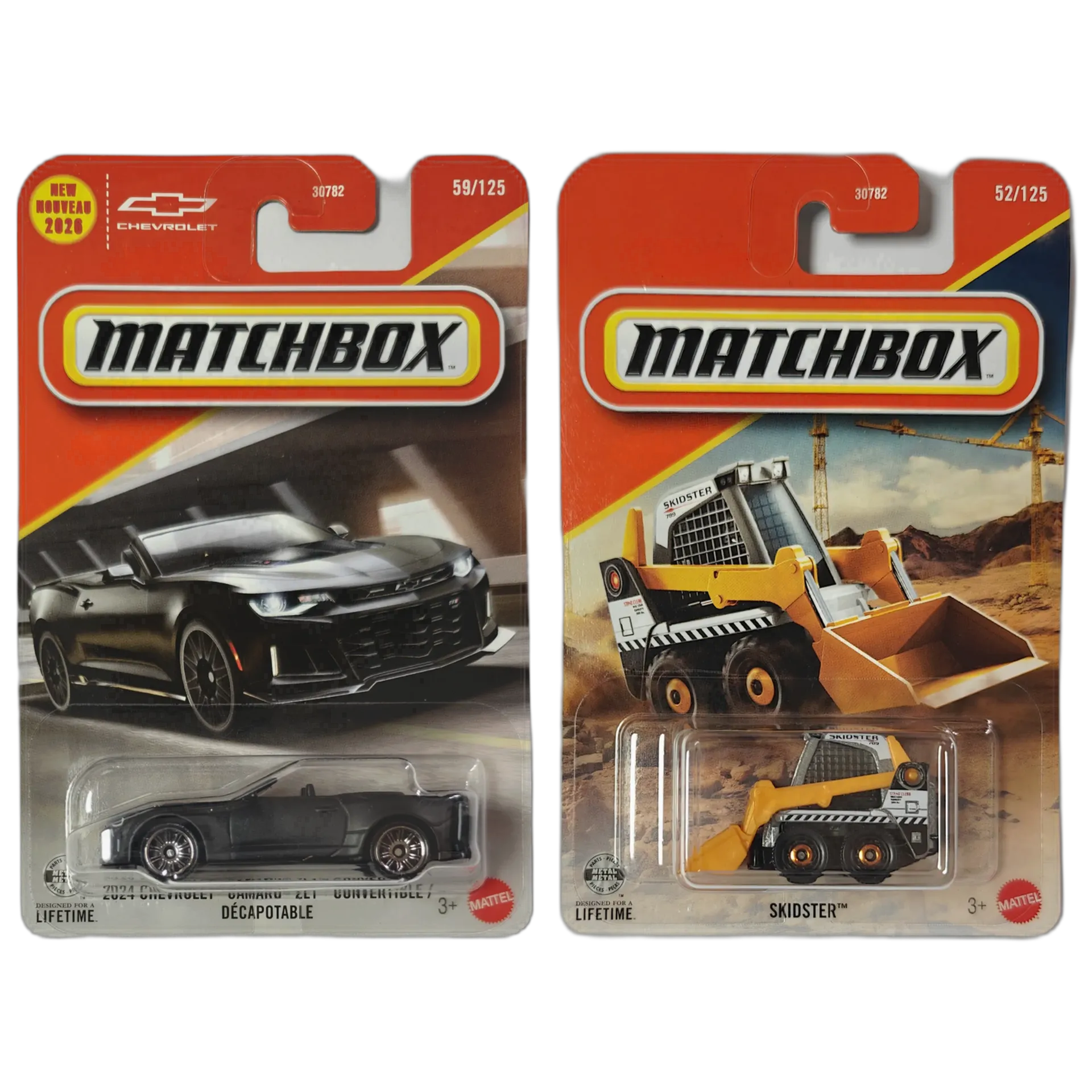 2024 Chevrolet Camaro ZL1 Convertible & Skidster - Matchbox 1:64 Scale Diecast Car Combo