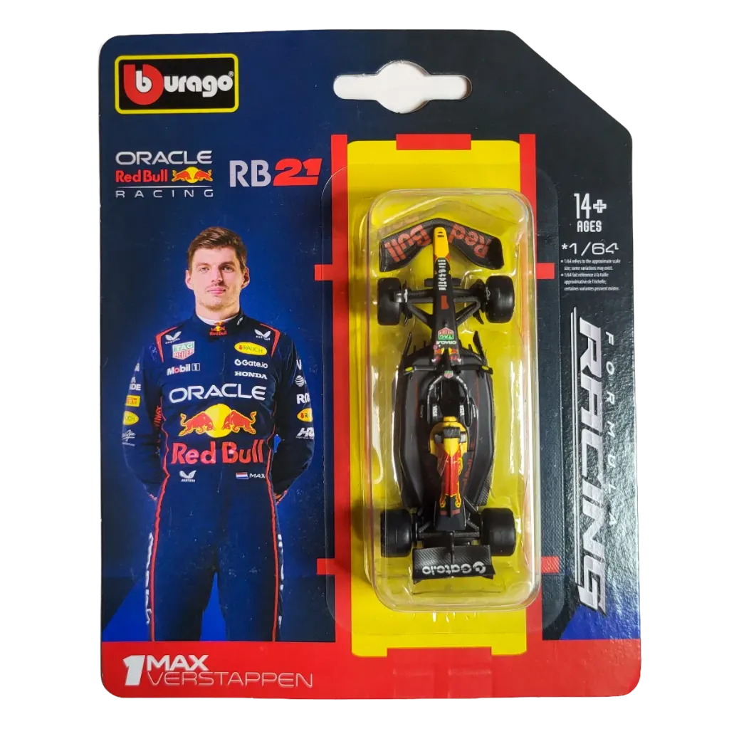 Bburago Red Bull Racing RB21 #1 Max Verstappen Formula 1 - 1:64 Scale Diecast