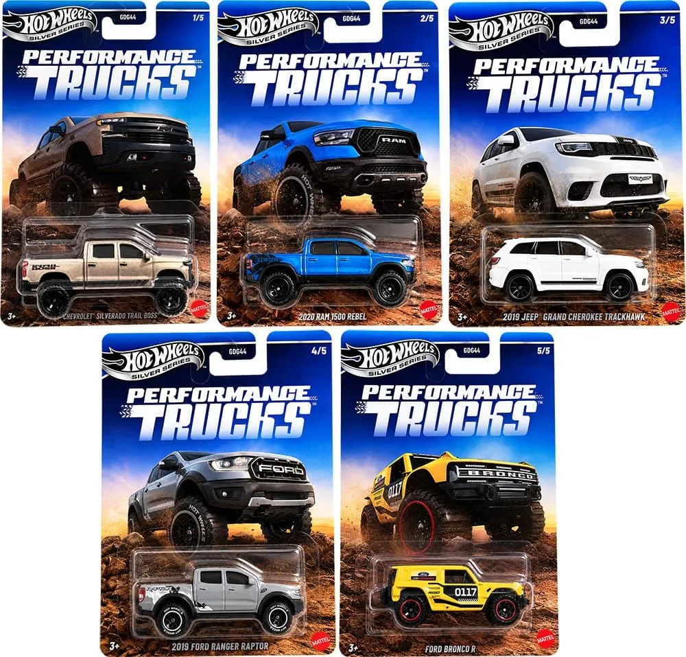 Hot Wheels Silver Series Performance Trucks Set + Pick Any 1 Car
