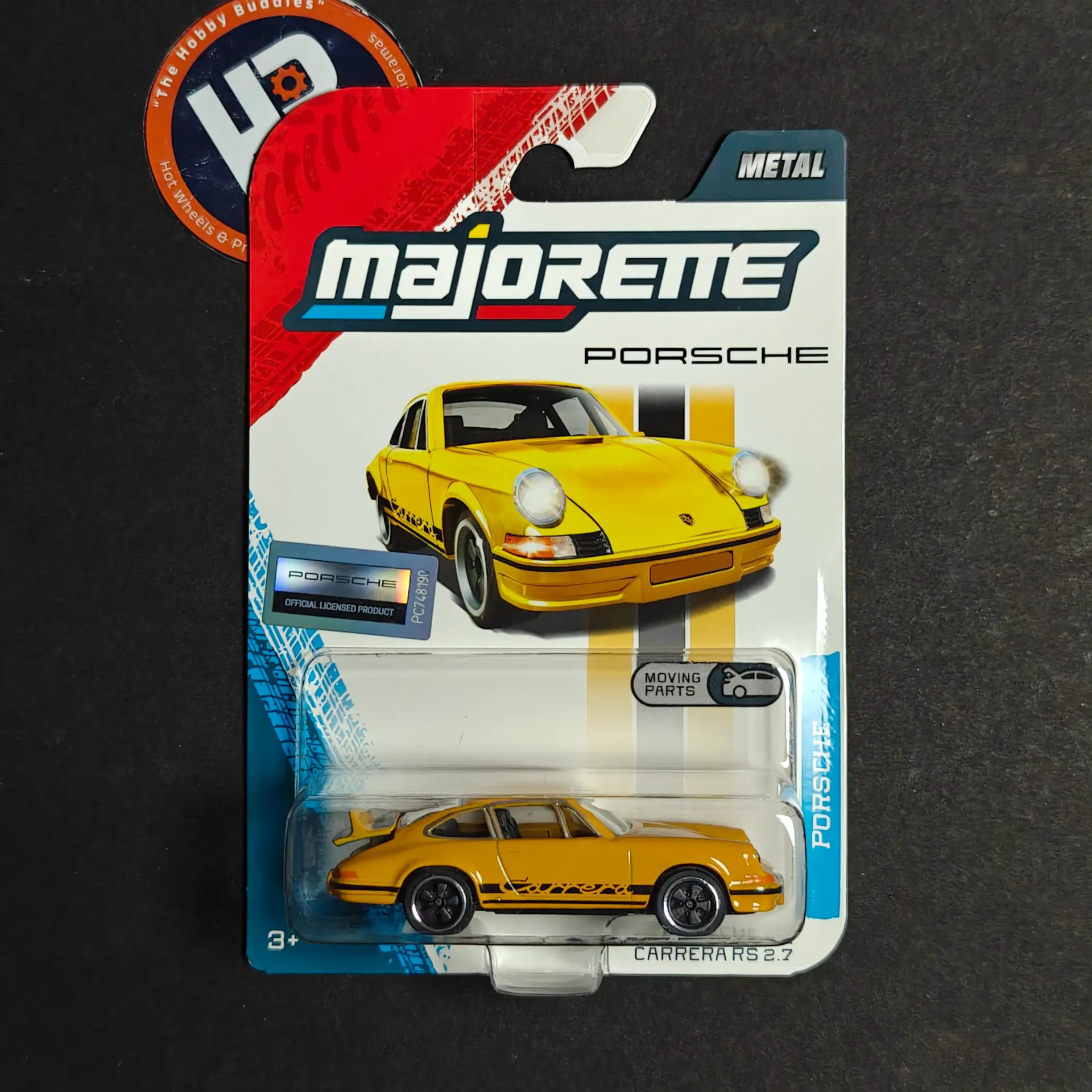 Porsche 911 Carrera RS 2.7 (Yellow) Majorette Premium 1:64 Scale Die-cast