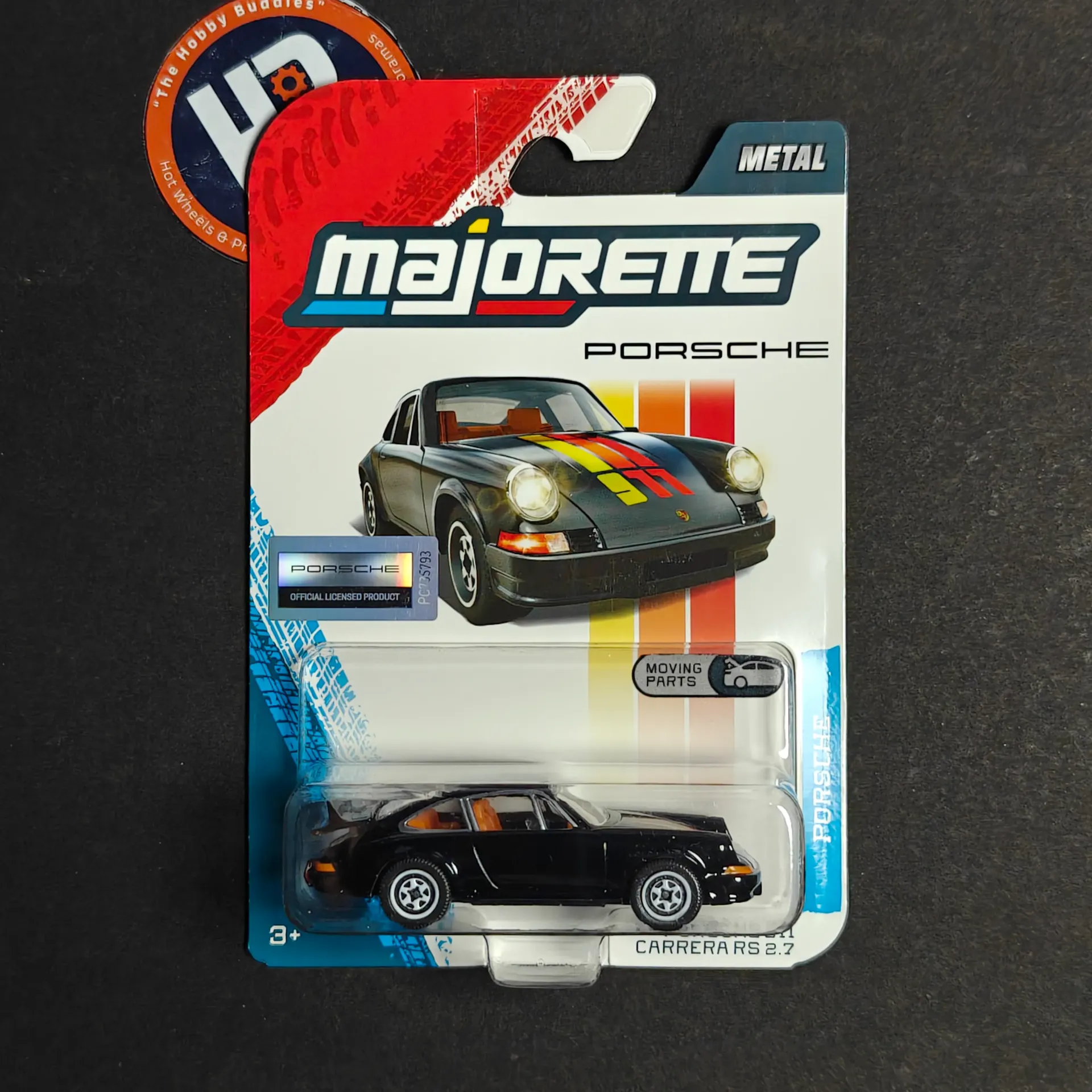 Porsche 911 Carrera RS 2.7 (Black) Majorette Premium 1:64 Scale Die-cast