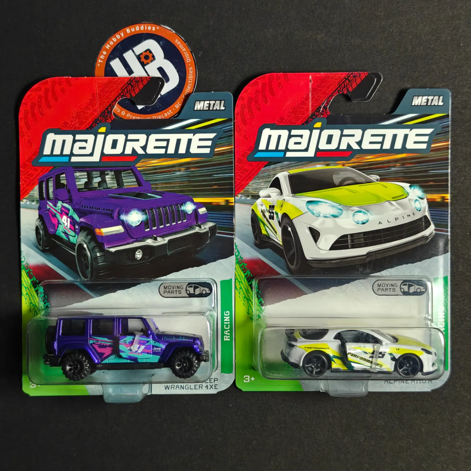 Majorette Racing Premium Cars - Jeep Wrangler 4XE & Alpine A110 R