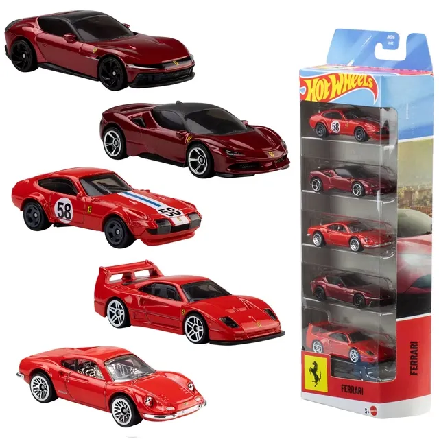 [HW-5PK-FERRARI-COMBO] Hot Wheels Ferrari 5-Car Pack + Choice of UNO