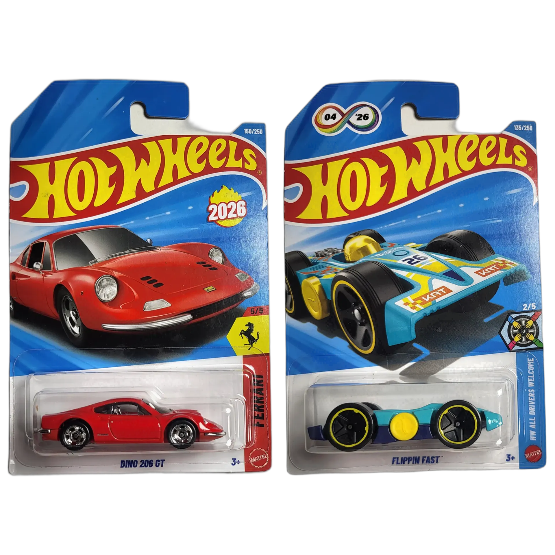 Hot Wheels Ferrari Dino 206 GT & Flippin Fast