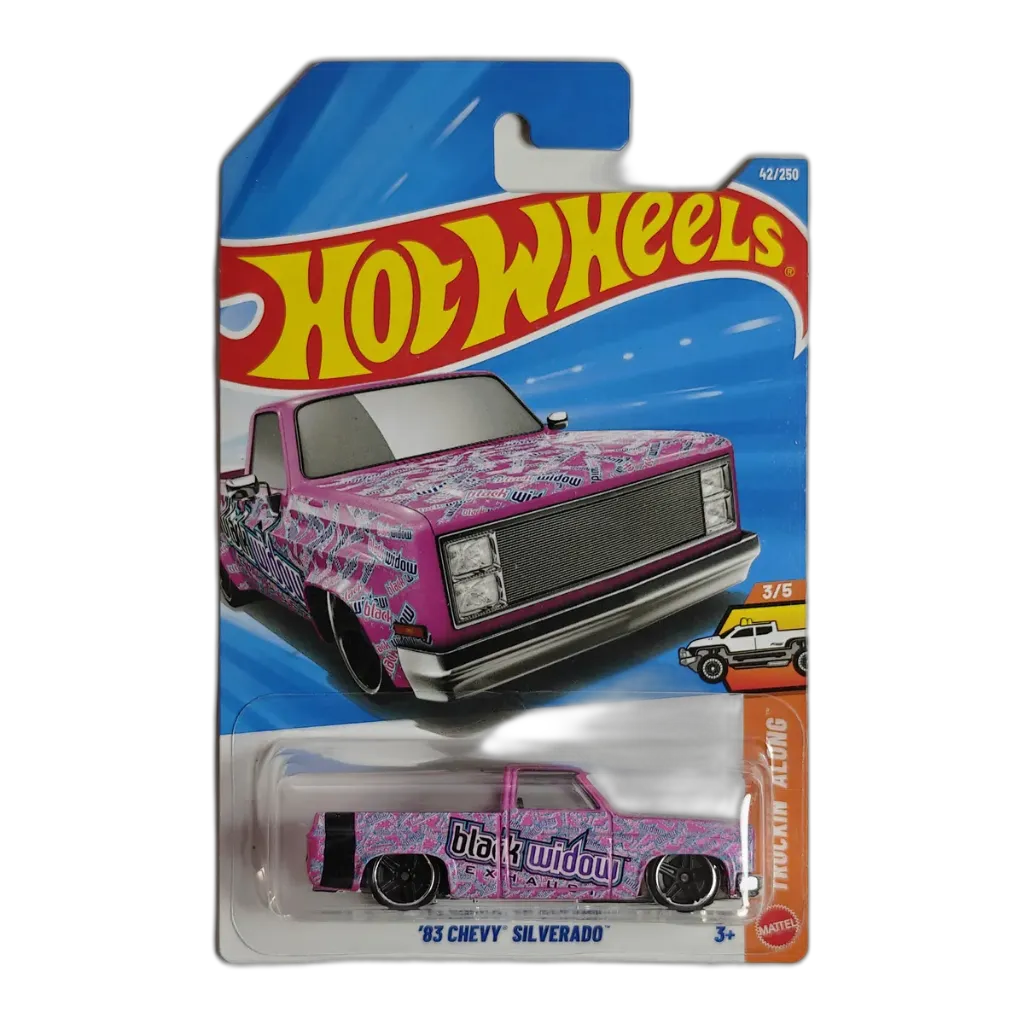 Hot Wheels 83 Chevy Silverado Pink + Pick Any 1 Car