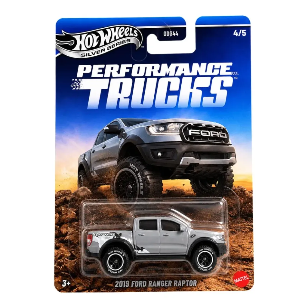 Hot Wheels 2019 Ford Ranger Raptor - Silver Series Performance Trucks