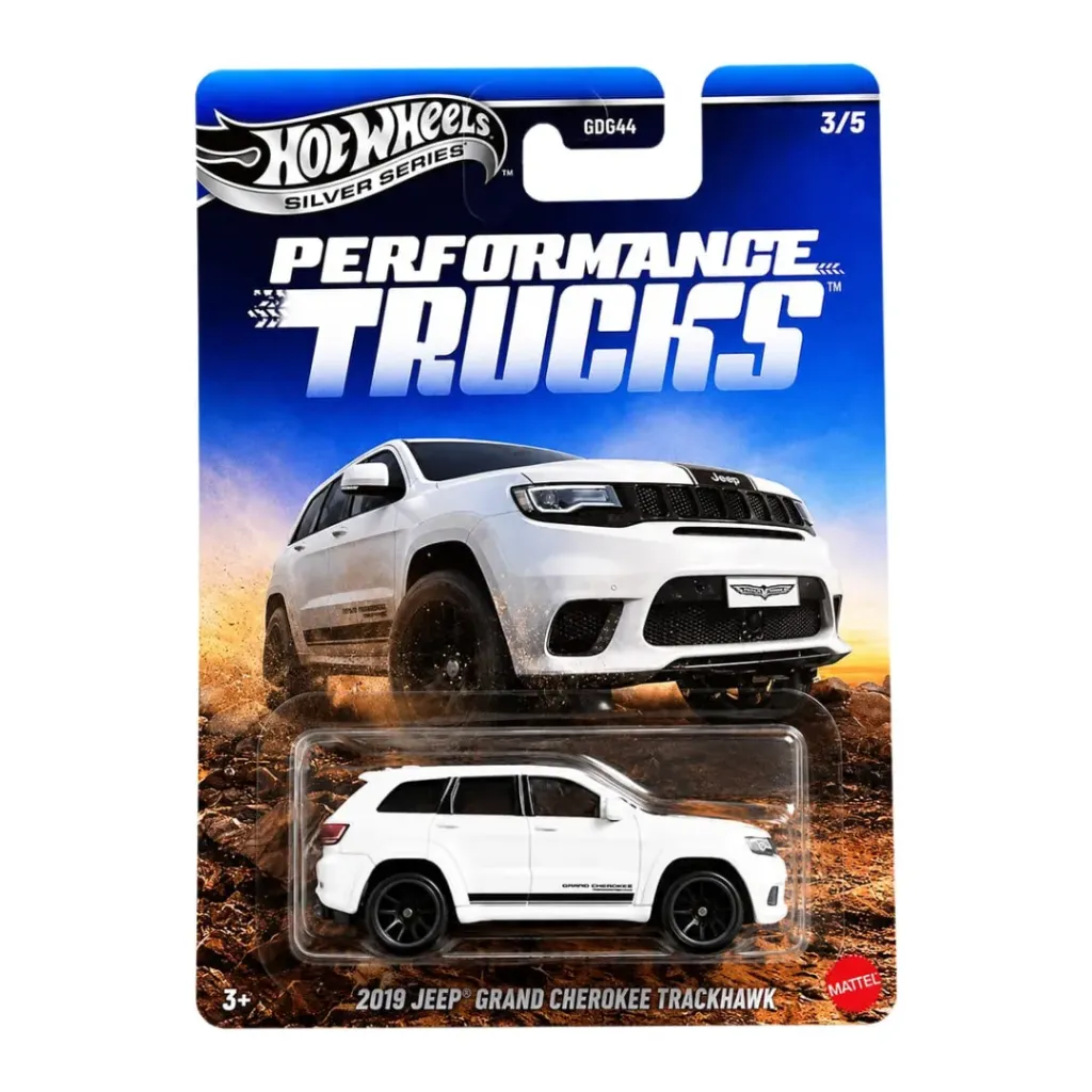 Hot Wheels 2019 Jeep Grand Cherokee Trackhawk - Silver Series Performance Trucks