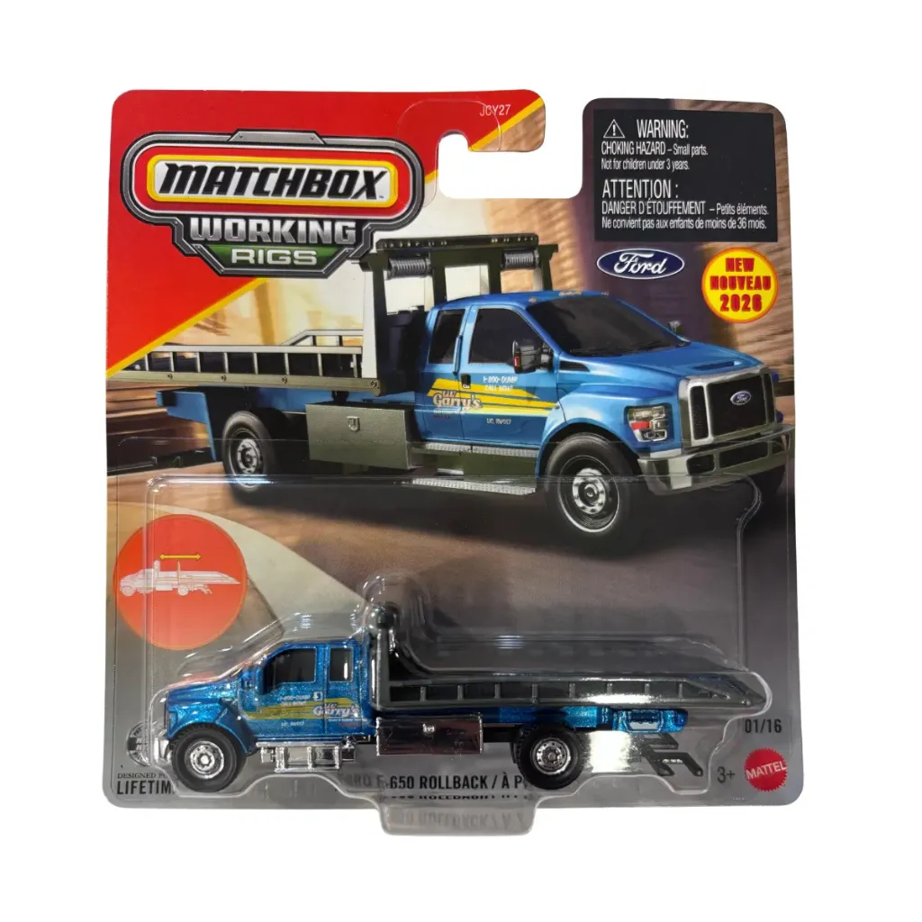 Matchbox Working Rigs FORD F-650 ROLLBACK | 1:64 Scale Die-Cast Vehicle