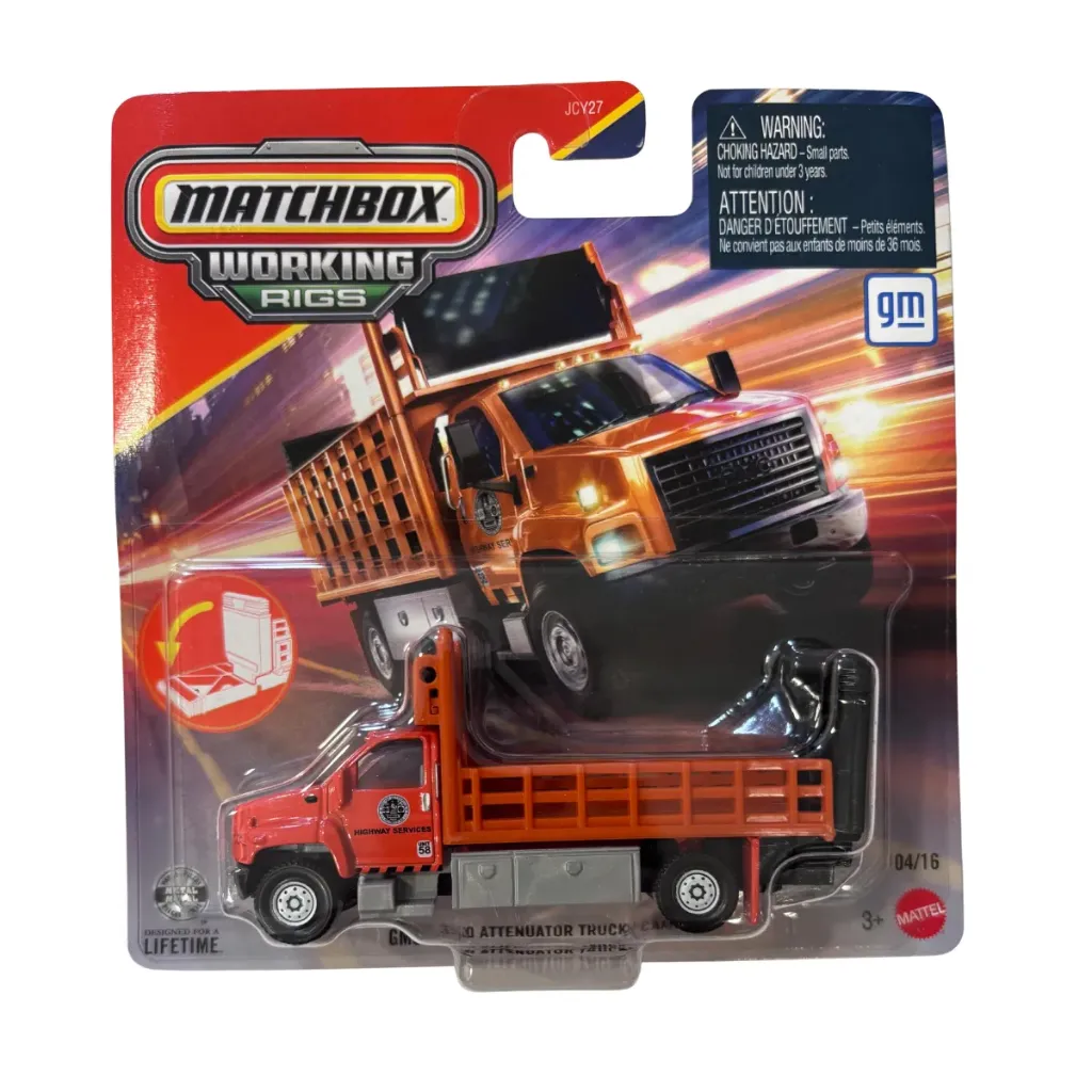 Matchbox Working Rigs GMC 3500 ATTENUATOR TRUCK | 1:64 Scale Die-Cast Vehicle