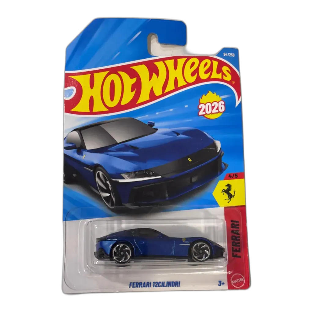 Hot Wheels Ferrari 12Cilindri Blue + Pick Any 3 Cars