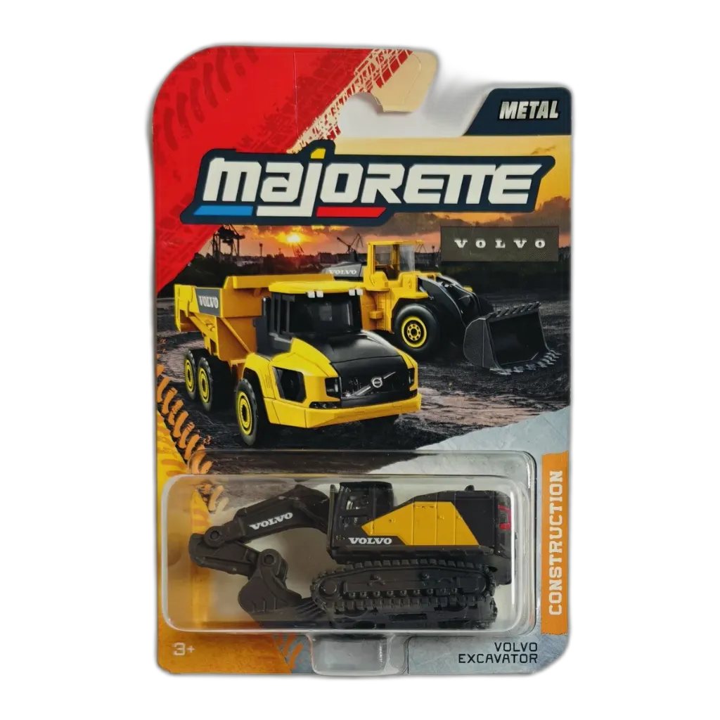 Majorette Volvo Construction Series - Metal Die-Cast Volvo Excavator 1:64 Scale