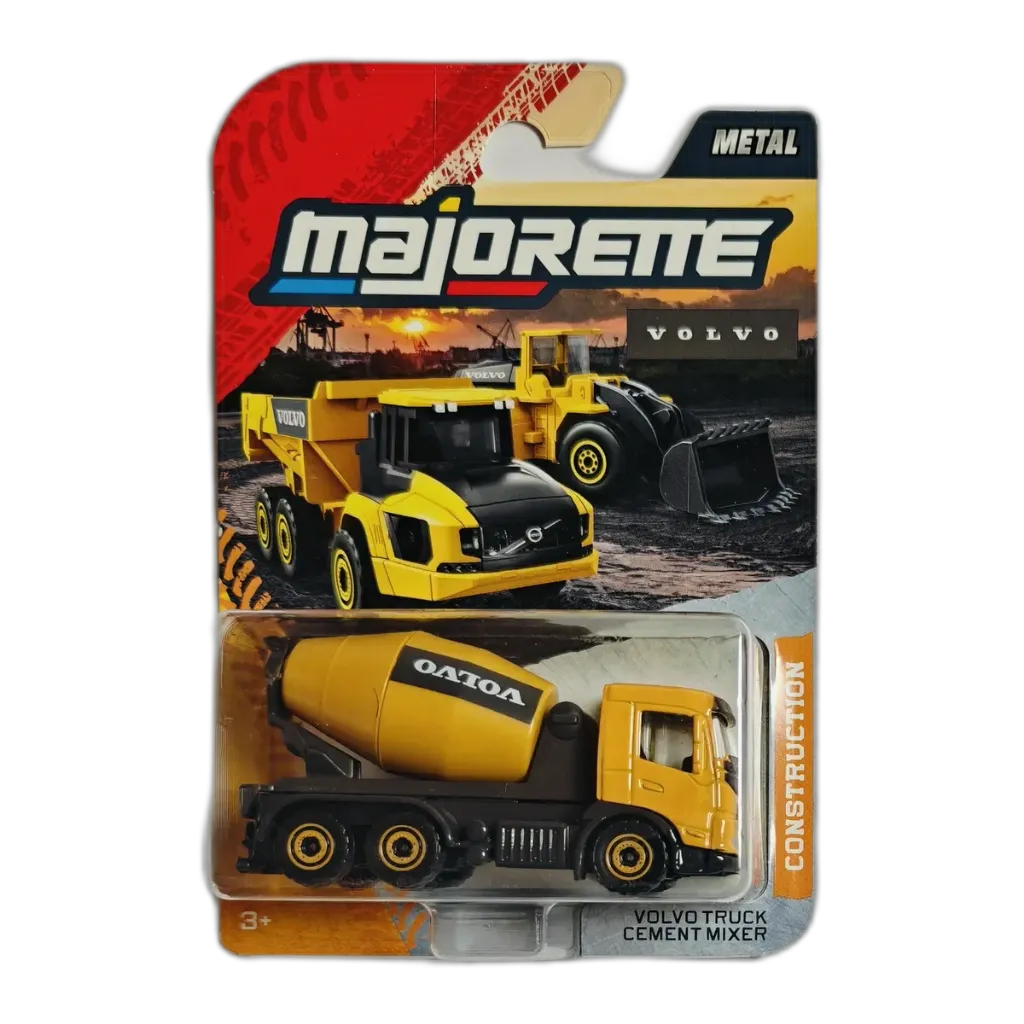 Volvo Truck Cement Mixer Majorette Premium Construction 1:64 Scale Die-cast