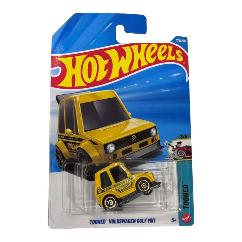 Hot Wheels Volkswagen Golf MK1 Tooned Yellow