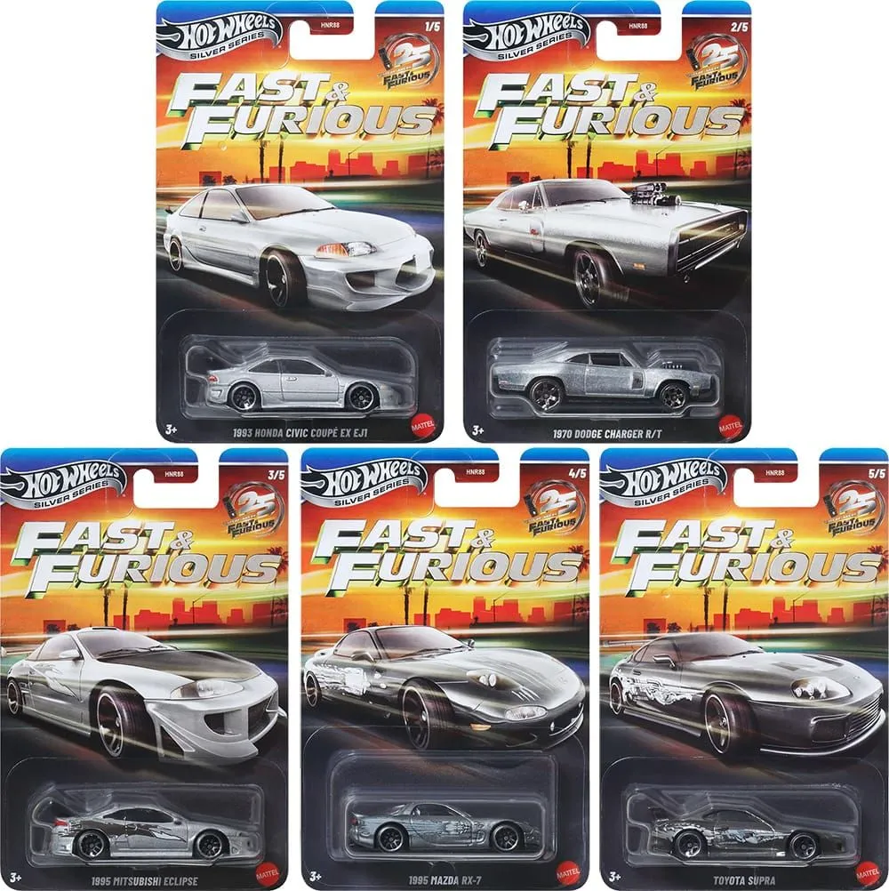 2026 Hot Wheels Fast & Furious Silver Anniversary Set + Pick 1 Car
