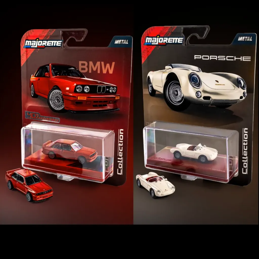 1986 BMW M3 & 1955 Porsche 550 Spyder - Majorette Collection Wave 5 1:64 Scale Die-Cast Car Set
