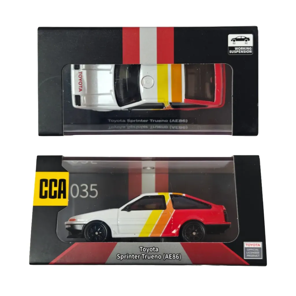 CCA Acrylic Toyota Sprinter Trueno AE86 TRD Livery - 1:64 Scale Die-cast Car | The Hobby Buddies